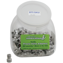 Genuine Innovations Presta Adapter Alloy - 150ct Tub